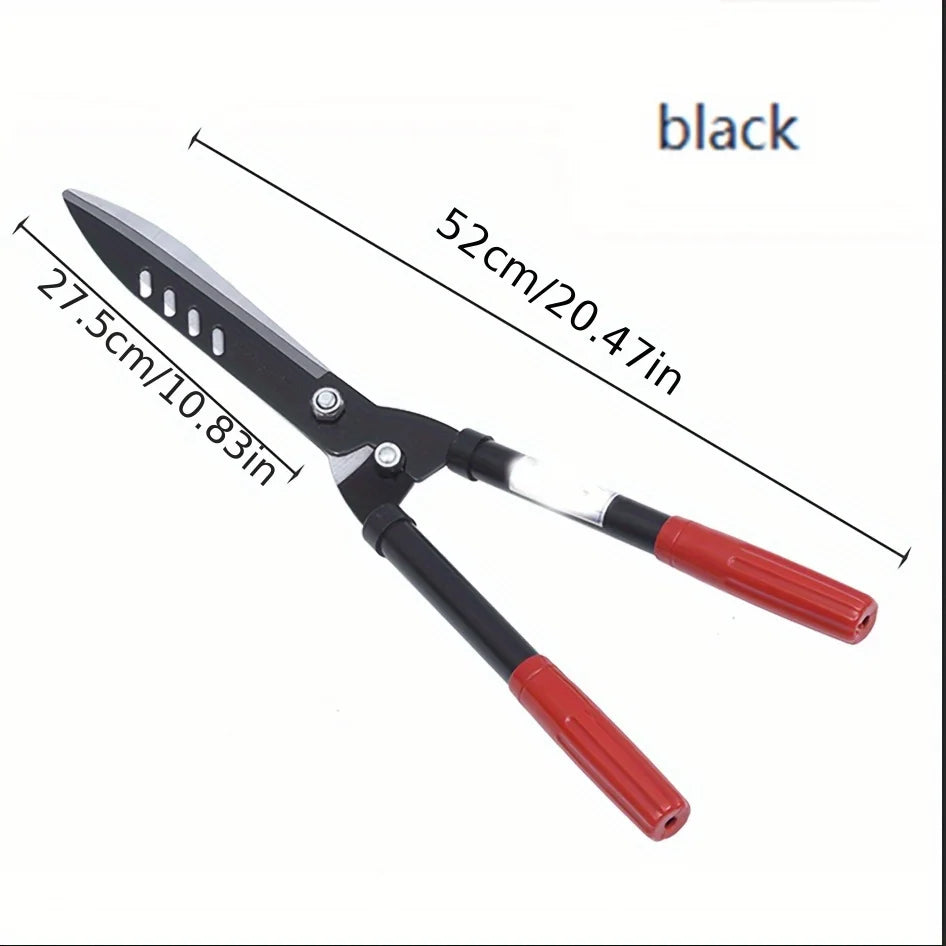 Heavy Duty Manganese Steel Gardening Scissors with Ergonomic Iron Handle and Red Grip