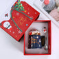 Christmas Mugs with lid and Santa Claus spoon Ceramic Cup for Home or Office.