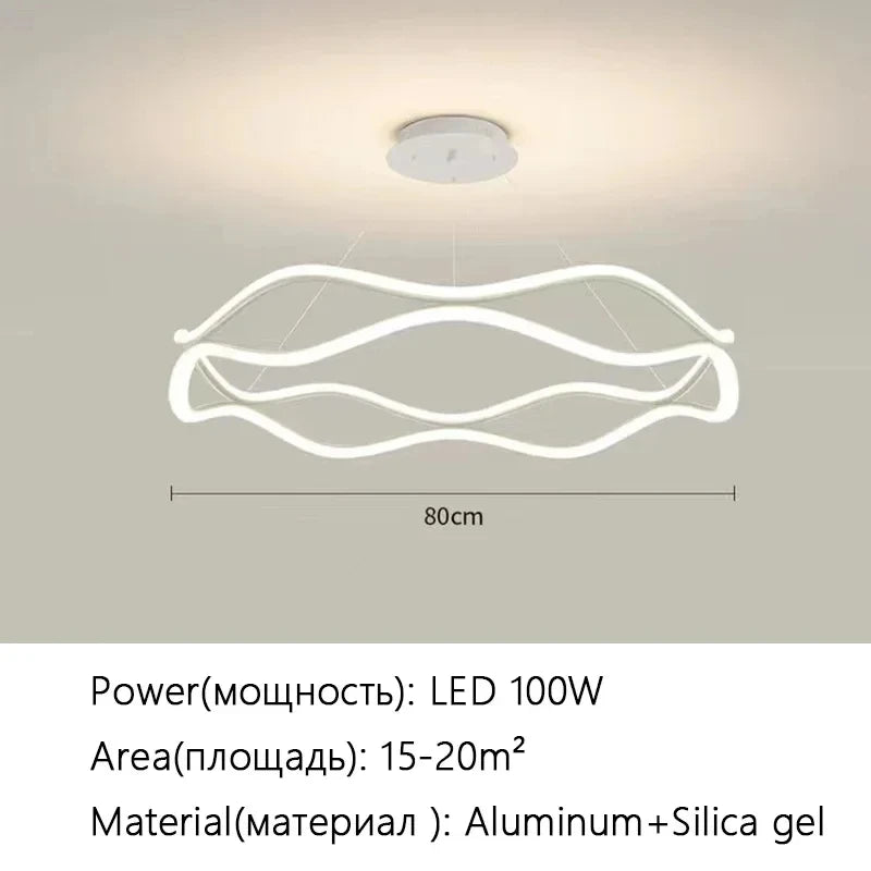 Modern Minimalist Chandelier. Nordic Luxury Living Room LED Ceiling Lamps. Home Decor Designer Bedroom Hanging Lights