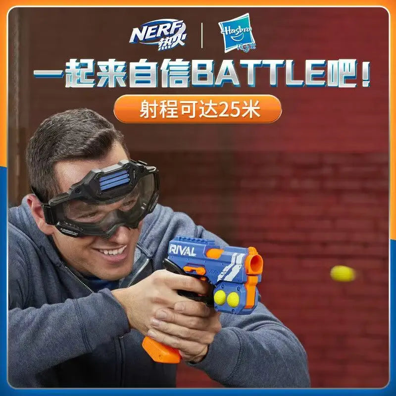 Hasbro NERF KNOCKOUT RIVAL. Outdoor Battle Soft Ball Shotgun Set. Action Figure Kids Toys Gift
