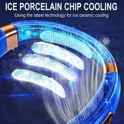 Mini Hanging Neck Fan Portable. Bladeless Neck Fan Air Cooler.