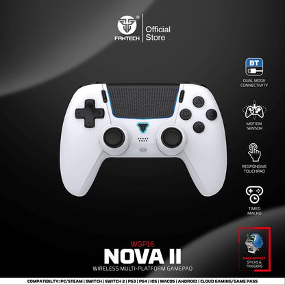 FANTECH NOVA II WGP16 Wireless controller with Hall Joystick and Effect Trigger & Built-in Speaker for PS4 NS2 Gamepad