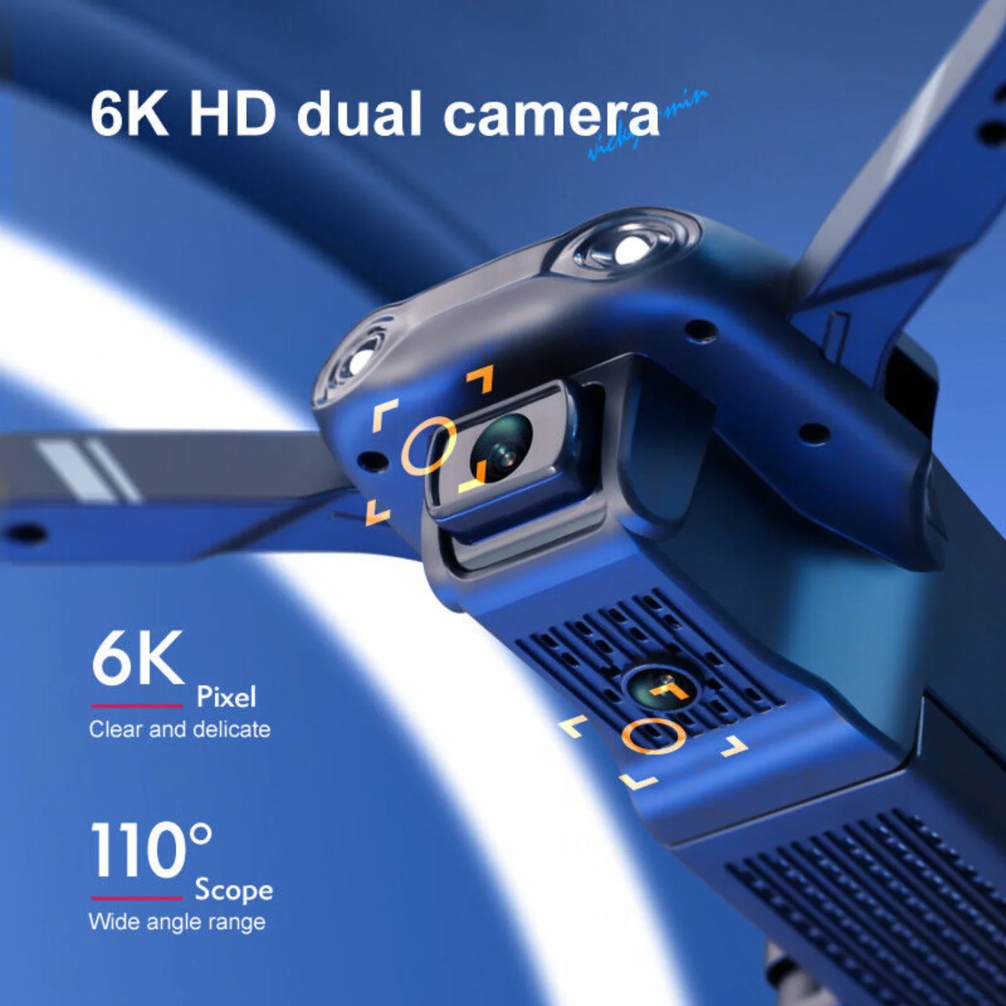 Latest V13 Foldable Drone, 6K HD Dual Lens Camera, WiFi FPV Real-time Transmission, Portable Travel Camera Drone for Beginners Adults Outdoor Shooting