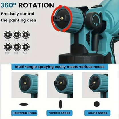 Electric Spray Gun Cordless Paint Sprayer 1L