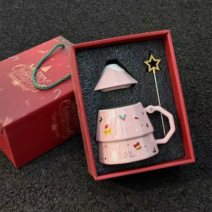 Christmas Tree Ceramic Mug Perfect for Morning Holiday Coffee or Tea