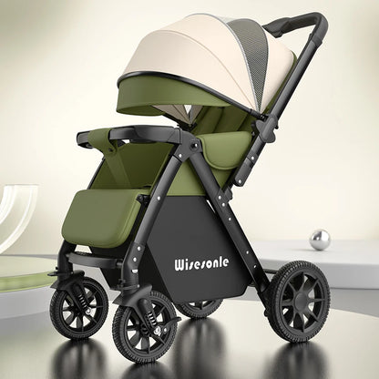 Upgraded Baby Strollers can Sit and Lie Down, High Landscape Lightweight Folding Two-way Stroller Children Stroller