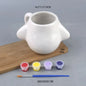 Creative DIY Christmas Tree Ceramic Cup Pure White Color it Yourself with Lid Mug Cup Couple Christmas Universal Coffee Cup
