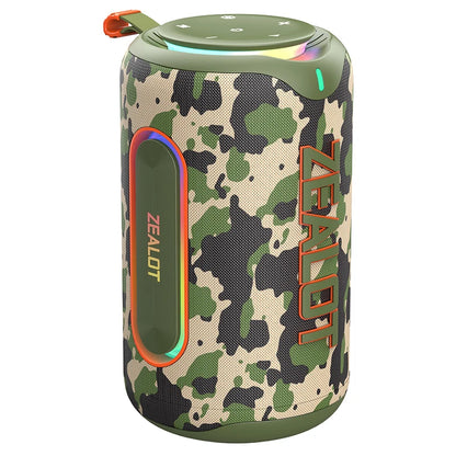 ZEALOT-MP1 60W Wireless Speaker RGB Light 30H Playtime Waterproof IPX6 Dual Pairing 8000mAh Battery