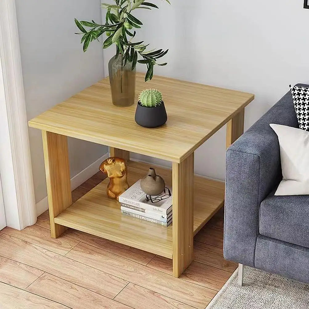 Affordable Bedside table Solid Wood Nightstands Double-Layer furniture