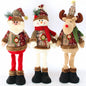3PCS Christmas Decorative Christmas Dolls Reindeer, Snowman & Santa Claus Standing Doll
