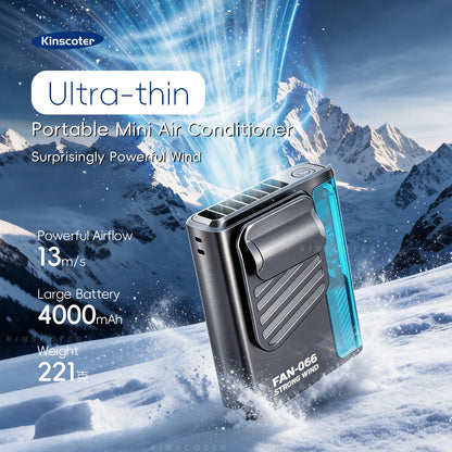 New Outdoor Hanging Waist Fan 4000mAh USB Multi-functional Mini Cooling Fan with 5 Level Fan Speed