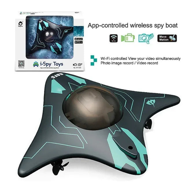 6CH RC Boat Submarine With Camera. Underwater Remote Control. Wifi FPV Remote Control Boats For Kids Gifts