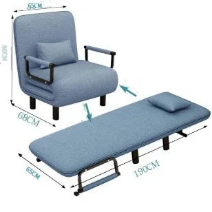 Modern folding sofa bed with with armrest for small apartment