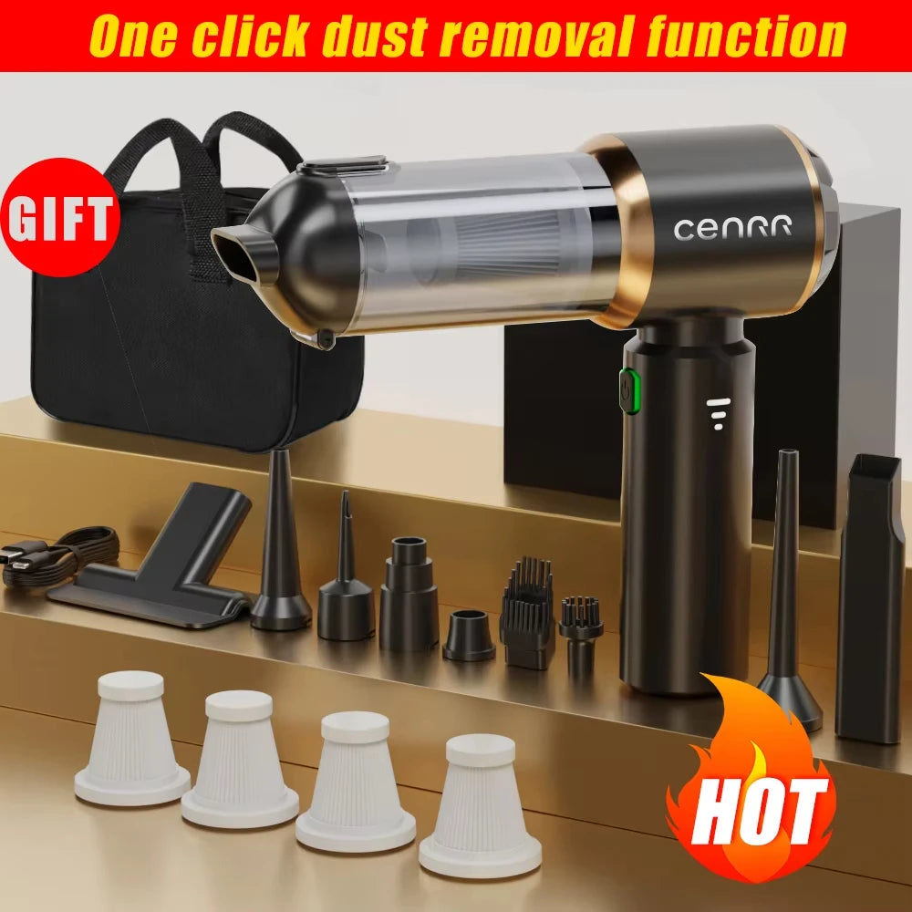 CENRR 998000PA Car Vacuum Cleaner, Strong Suction Cordless Wireless Cleaner. Handheld Portable Vacuum Cleaner
