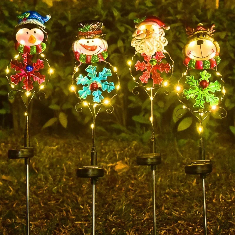 LED Snowman Solar Garden Light Outdoor for Christmas themed Pathway Decoration