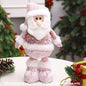 New Enchanting Pink Adjustable-height Snowman Santa Claus and Reindeer Christmas Holiday, Home and Office Decorations