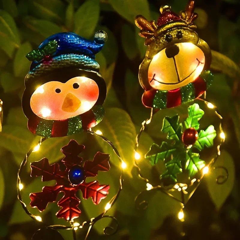 LED Snowman Solar Garden Light Outdoor for Christmas themed Pathway Decoration