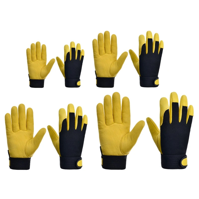 1 Pair Safety Work Gloves, Builder Gloves, Gardening Gloves, Light-Duty Mechanic Gloves