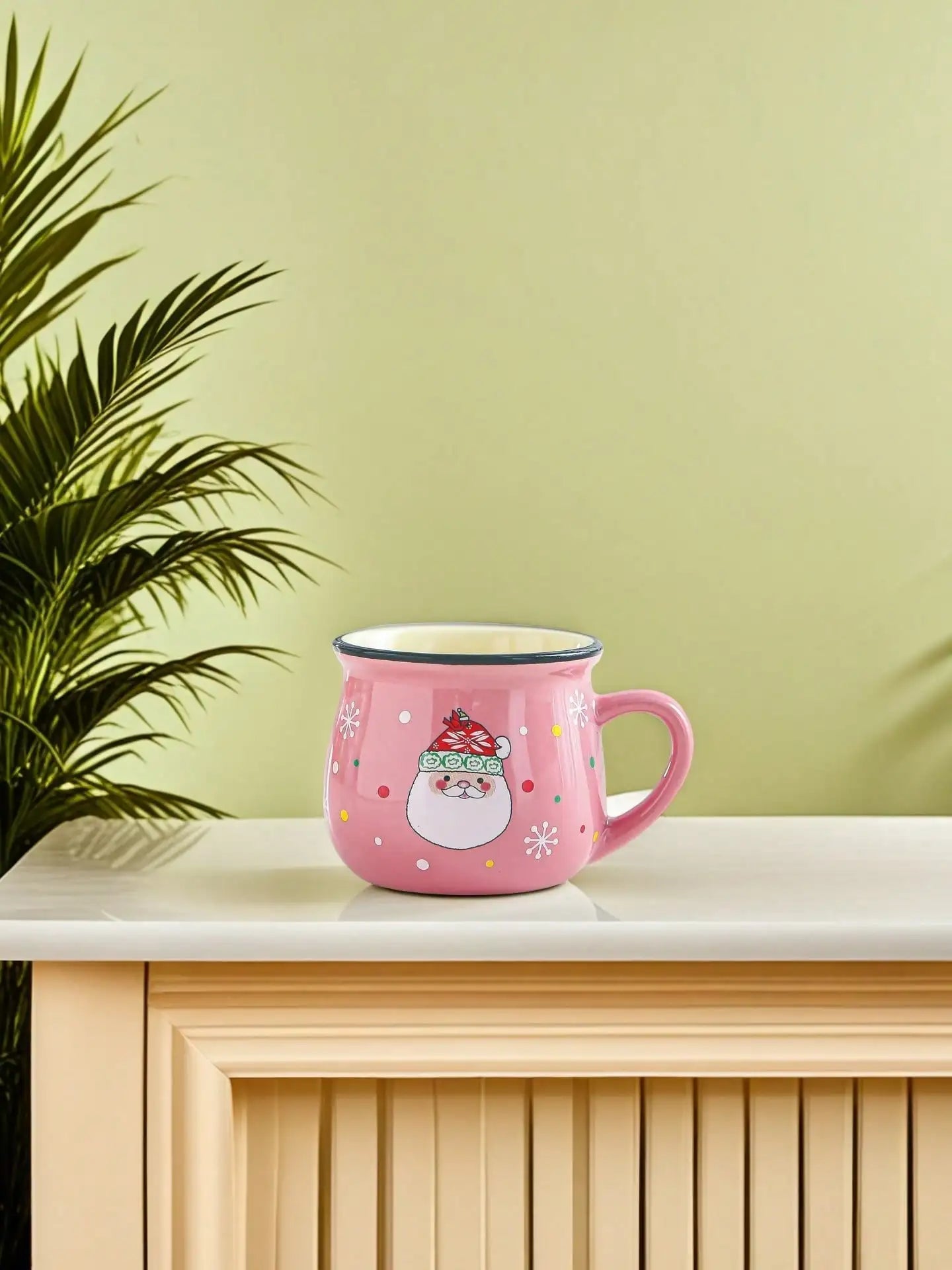 Christmas Ceramic Coffee Mug, Santa, Snowman, Reindeer & Xmas Tree Porcelain Latte Tea Cup Winter Holiday Gift