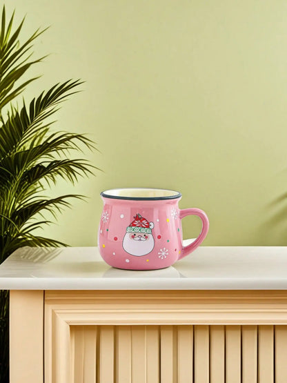 Christmas Ceramic Coffee Mug, Santa, Snowman, Reindeer & Xmas Tree Porcelain Latte Tea Cup Winter Holiday Gift