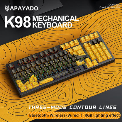 APAYADO K98 Three-Mode Wireless Gaming Mechanical Keyboard