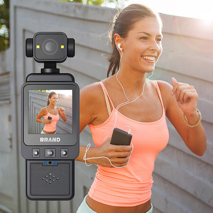 New 1080P Action Camera HD 180 ° Rotating Mini Portable Sports Wearable Body Camera