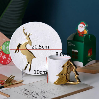 Christmas Gifts, Creative Couple Mugs Ceramic