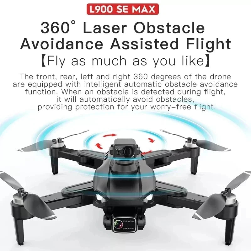 L900 Pro SE MAX GPS Drone 4K Professional Dual HD Camera 5G WIFI 360° Obstacle Avoidance Brushless Motor Rc FPV Quadcopter Drone