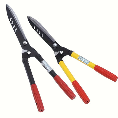 Heavy Duty Manganese Steel Gardening Scissors with Ergonomic Iron Handle and Red Grip