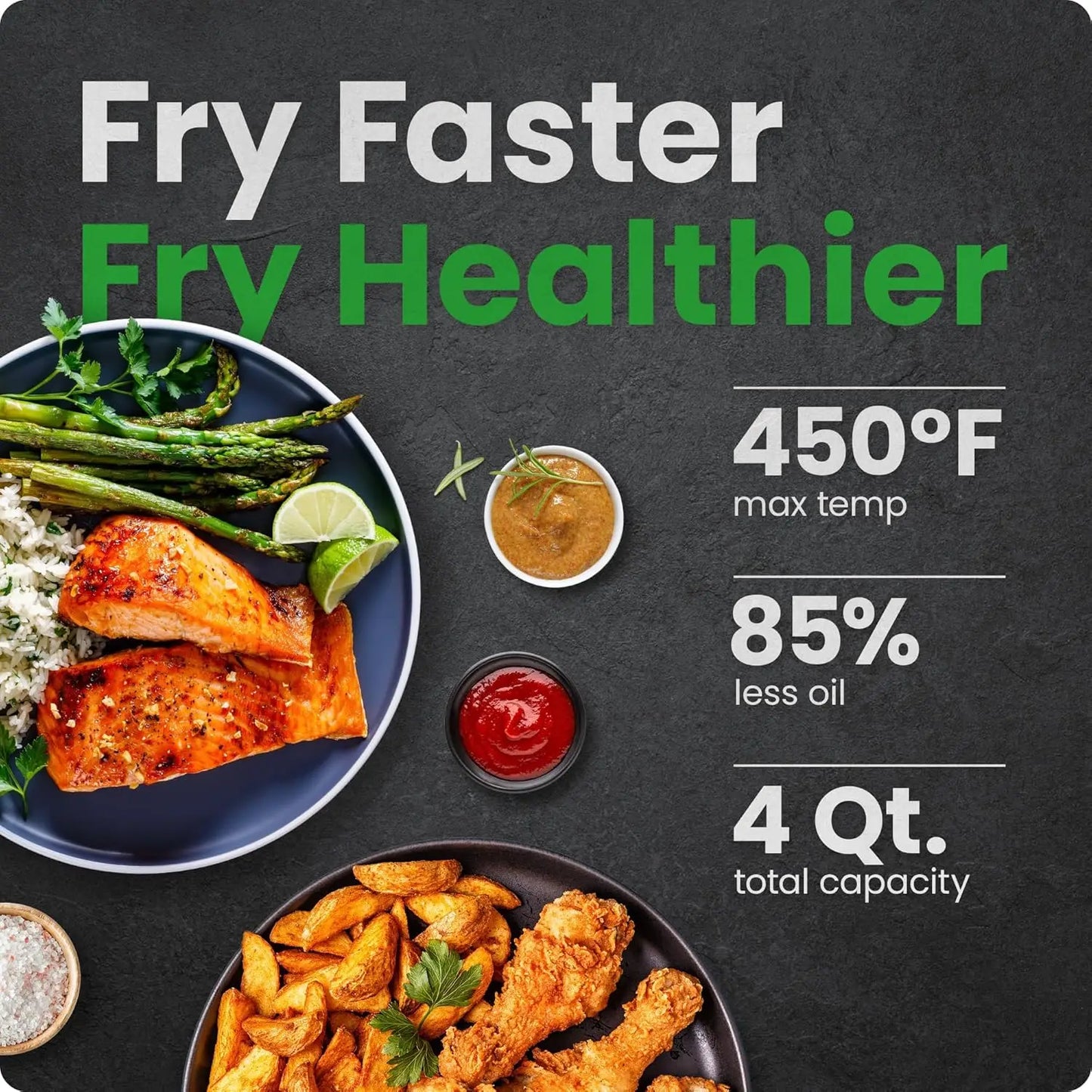 Air Fryer - 4 QT Compact Airfryer for Quick & Easy Meals in Minutes