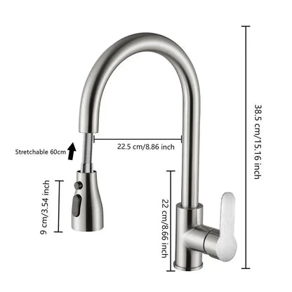 Kitchen Faucets 304 stainless steel Stream Sprayer Head with Hot & Cold