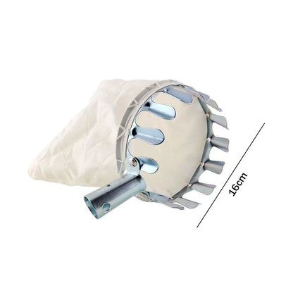 Garden Fruit Picker Head. Orchard, Apple, Pears & Orange High Tree Picking Tool. Fruit Catcher Pouch Detachable Collector