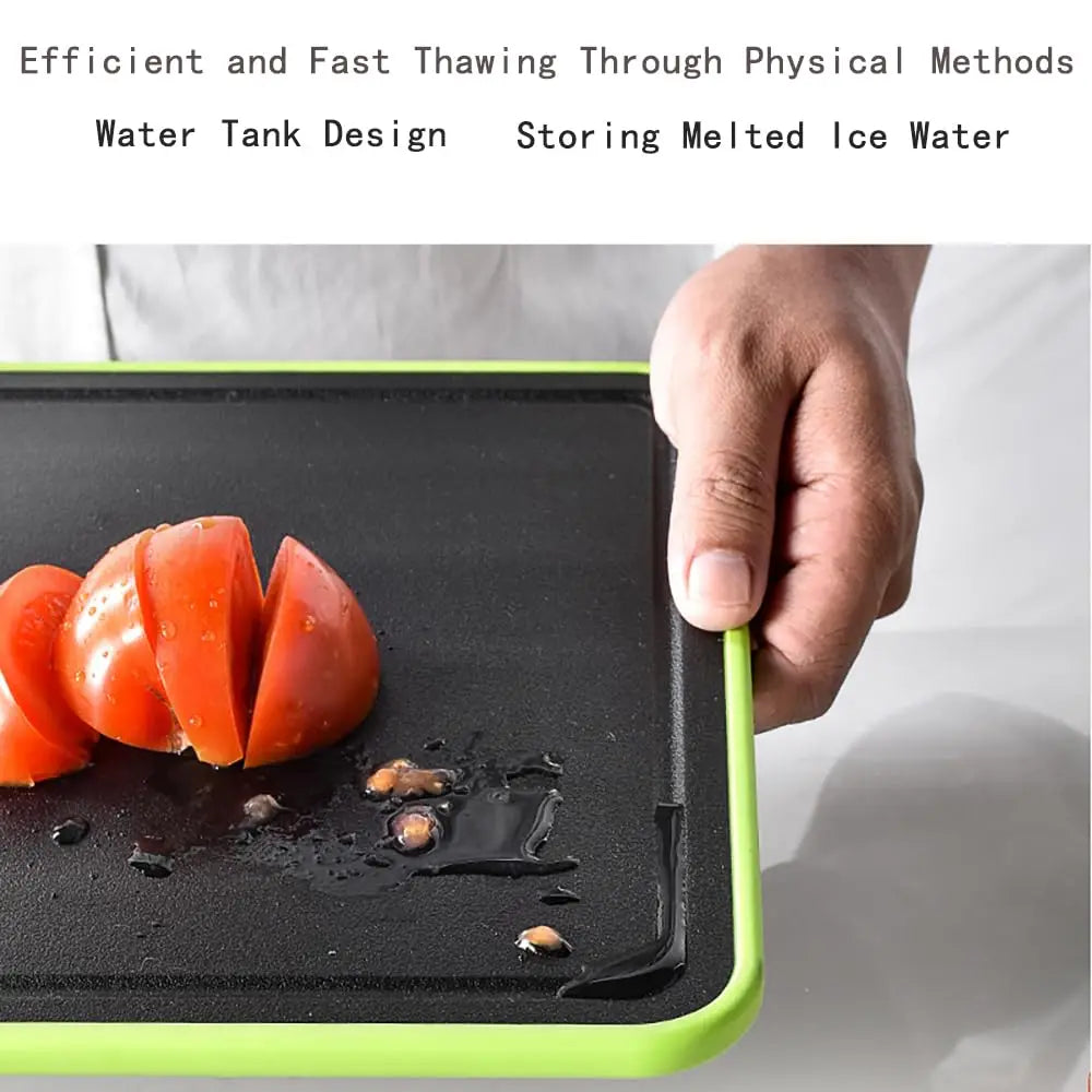 Double-Sided Cutting Board Stainless Steel and Wheat Straw Chopping Board Non-Slip
