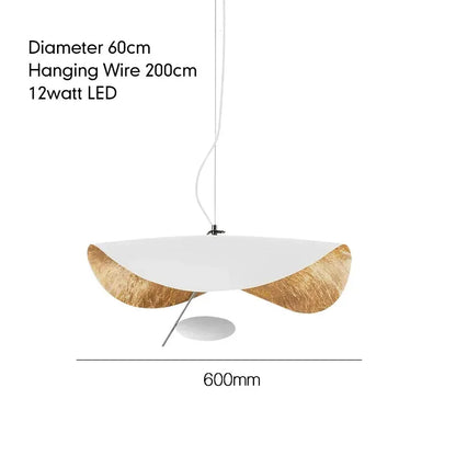 Modern Minimalist Flying Shuttle Hat LED Chandelier for Living Room & Bedroom Pendant Lamp. Art Home Decor Lighting Fixtures