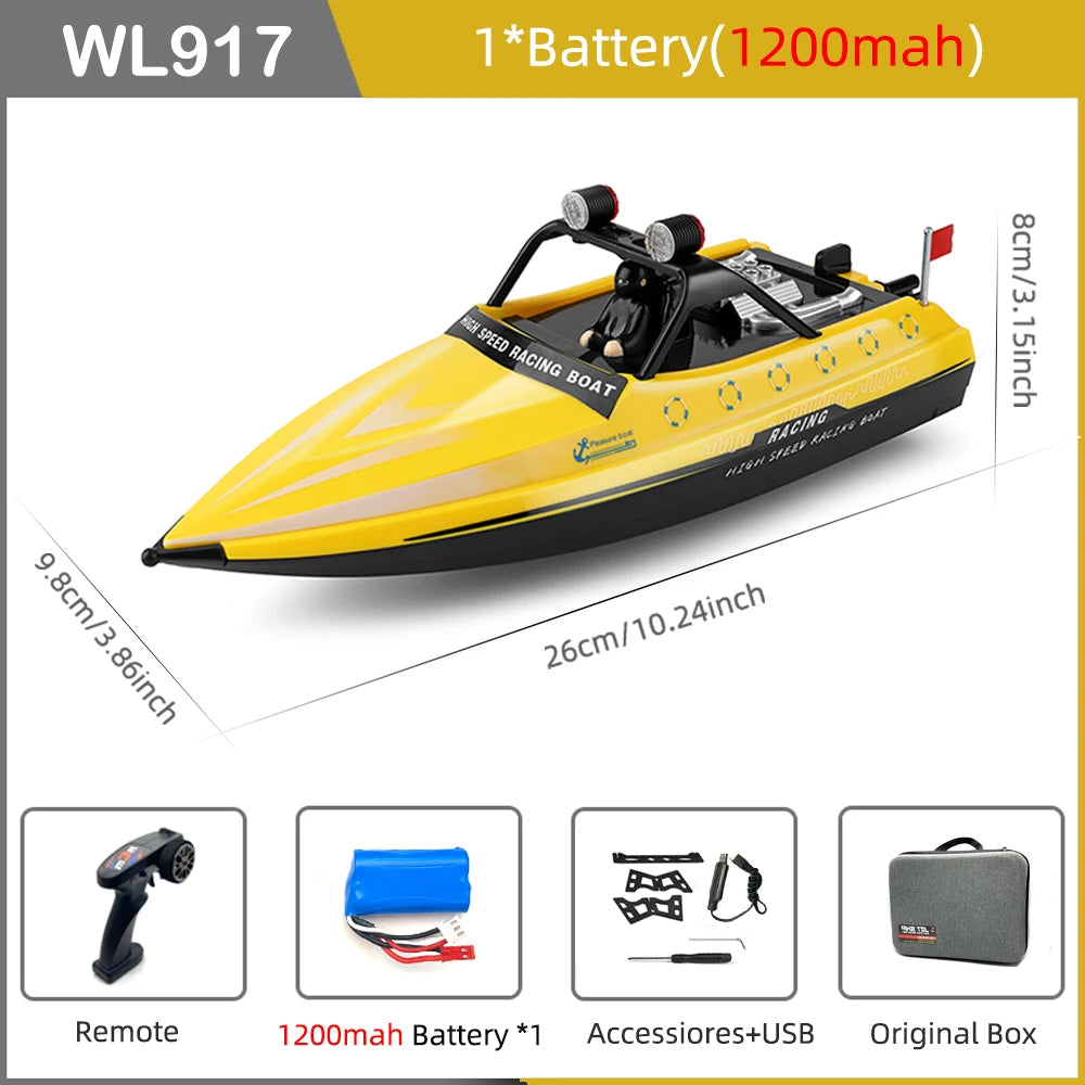 WLtoys WL917 RC Boat 2.4GHz Remote Control Boats. RC Jet Boat 16km/h speed.