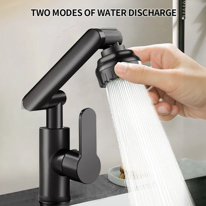 ABS Modern 360 Degree Swivel Kitchen Robotic Arm Faucet with Soft Bubble/shower Dual Mode Flexible Adjustment